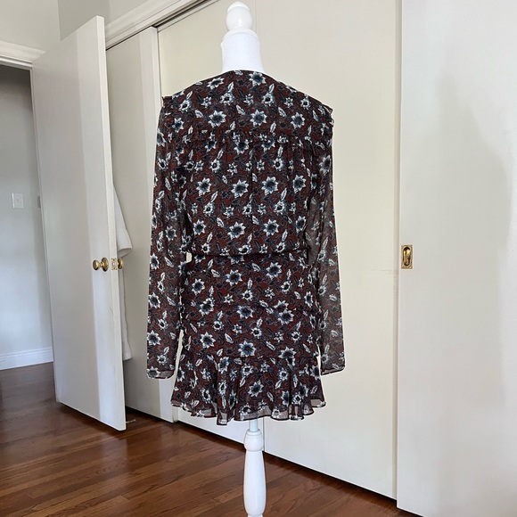 Veronica Beard Anjali Silk Ruched Mini Dress - Picture 4 of 7